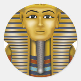 Tutankhamun Ägyptische Maske Runder Aufkleber