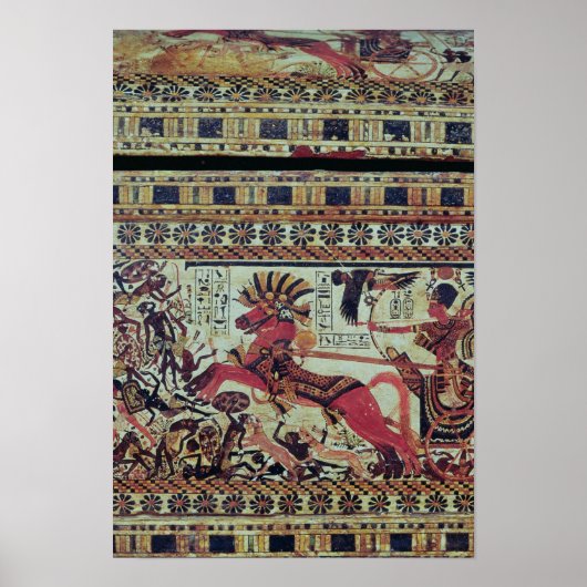 Tutankhamun auf seinem Kampfwagen gegen Afrikaner Poster (Vorne)