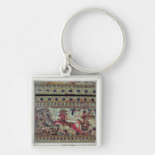 Tutankhamun auf seinen Chariot angreifenden Schlüsselanhänger