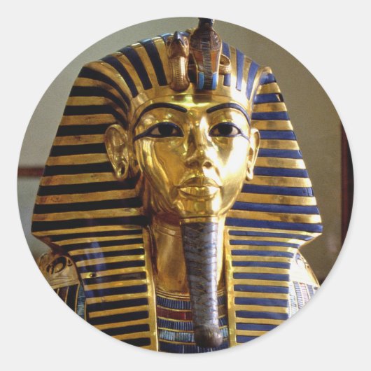 Tutankhamun - Gesichtsmaske Runder Aufkleber (Vorderseite)