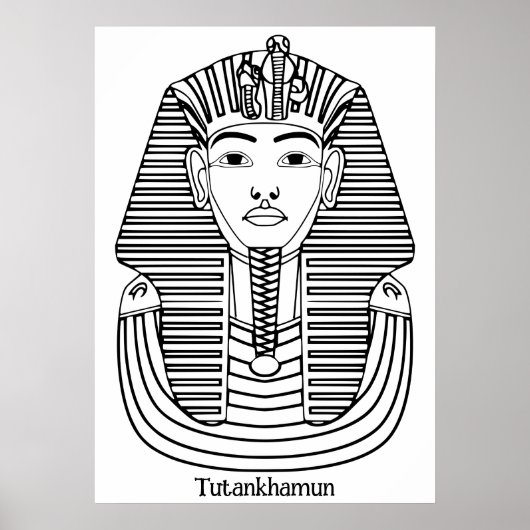 Tutankhamun-Illustration Poster (Vorne)