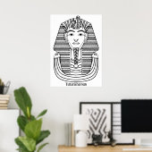 Tutankhamun-Illustration Poster (Heimbüro)
