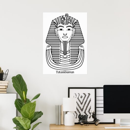 Tutankhamun-Illustration Poster (Heimbüro)