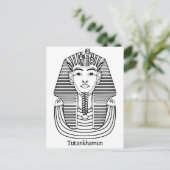 Tutankhamun-Illustration Postkarte (Stehend Vorderseite)