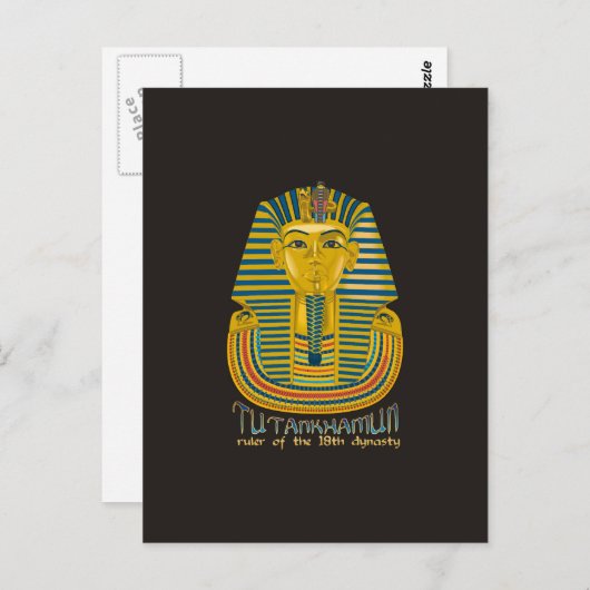 Tutankhamun mummy, der alte König Tut Ägyptens Postkarte (Vorne/Hinten)