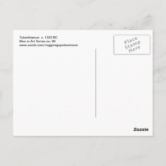Tutankhamun Postkarte (Rückseite)