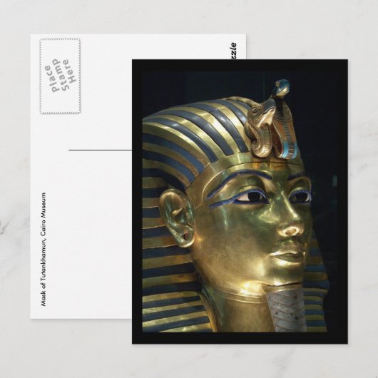 Tutankhamun Postkarte (Vorne/Hinten)