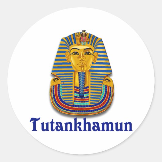 Tutankhamun Runder Aufkleber (Vorderseite)