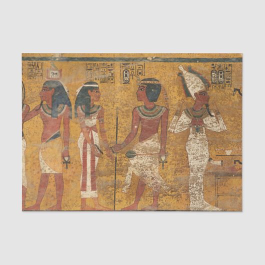 Tutankhamun Tomb, Nordwand der ägyptischen Geschic Seidenpapier (Vorderseite)