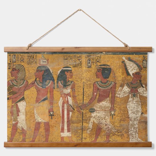 Tutankhamun Tomb, Nordwand Wandteppich Mit Holzrahmen (Vorne)