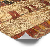 Tutankhamun Tomb, Ostmauer der ägyptischen Geschic Poster (Ecke)