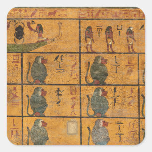 Tutankhamun Tomb, Westmauer Quadratischer Aufkleber