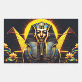 Tutankhamun und Pyramiden | Ägyptische Einzigartig Rechteckiger Aufkleber (Vorderseite)