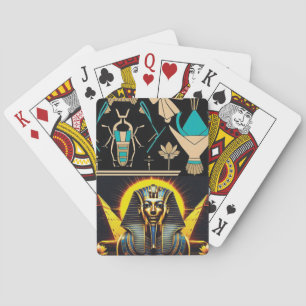 Tutankhamun und Pyramiden   Antike ägyptische Kuns Spielkarten