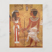 Tutankhamun und seine Ehefrau Ankhesenamun Postkarte (Vorderseite)