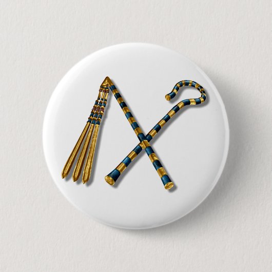 Tutankhamuns Dreschflegel und Haken Button (Vorderseite)