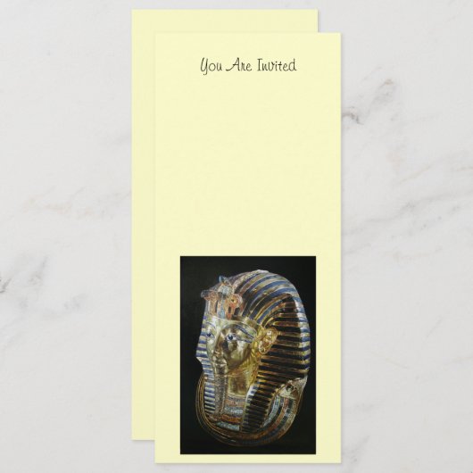 Tutankhamuns goldene Maske Einladung (Vorne/Hinten)
