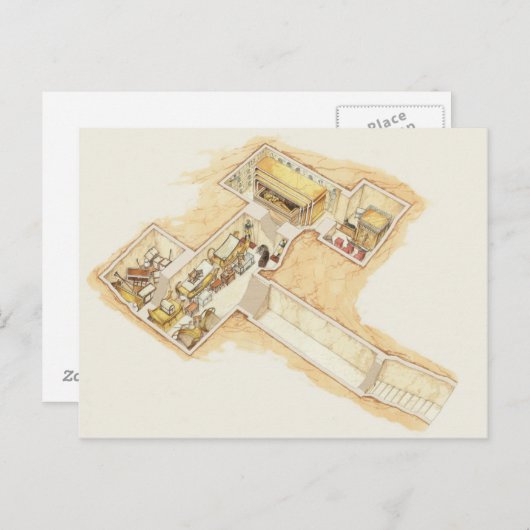 Tutankhamun's Grab Postkarte (Vorne/Hinten)