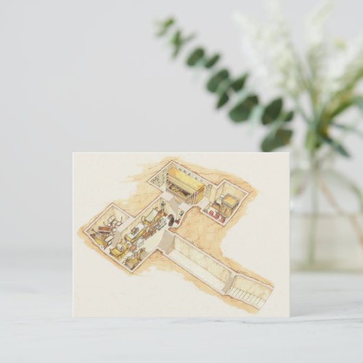 Tutankhamun's Grab Postkarte (Stehend Vorderseite)