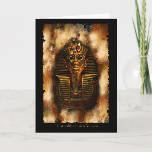 TUTANKHAMUNS VISION Antike ägyptische Pharao-Card Dankeskarte (Vorderseite)
