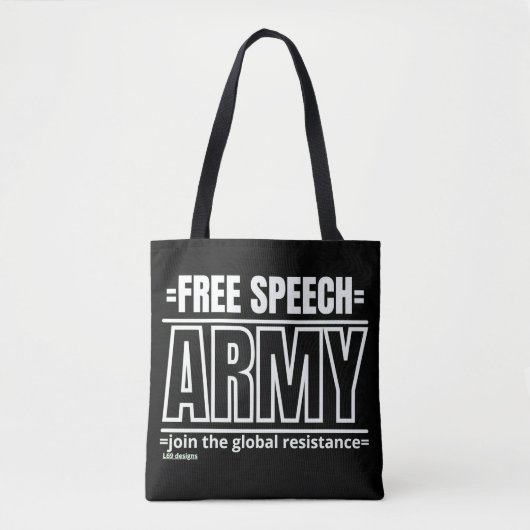 Tüte "FREE SPEECH ARMY 2" Tasche (Vorderseite)
