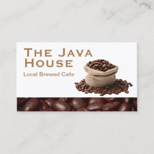 Tüte Kaffeebohnen Brauerei Visitenkarte