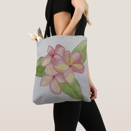 Tüte mit Frangipani Blumenmuster Tasche (Von Nahem)