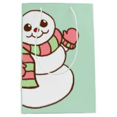 Tüte mit Schneemann-Motiv als Geschenkverpackung (Vorderseite)