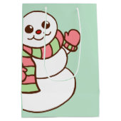 Tüte mit Schneemann-Motiv als Geschenkverpackung (Rückseite)