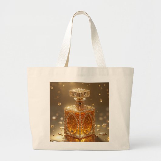 Tüte mit wunderschöner Parfümflasche Jumbo Stoffbeutel (Vorne)