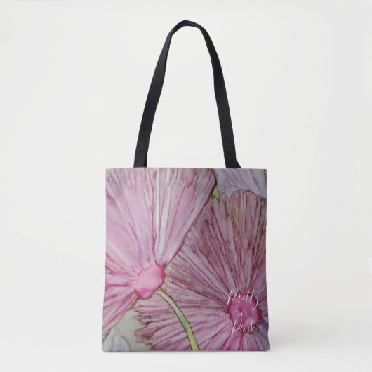 Tüte, mittlere "Hübsche rosa Blume" Tasche (Vorderseite)