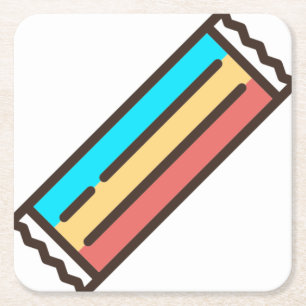 Tüte Rechteckiger Pappuntersetzer