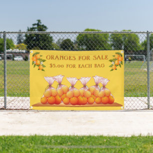 Tüten mit Orangen anpassen zum Verkauf Preis/Tüte Banner