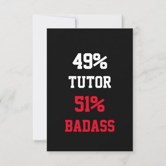 Tutor-Badass-Karte Karte (Vorderseite)