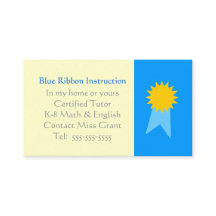 Tutor Blue Ribbon Template