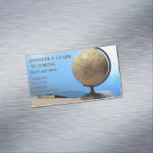 Tutor / Educational Globe & Book Back to school Magnetische Visitenkarte (Beispiel)