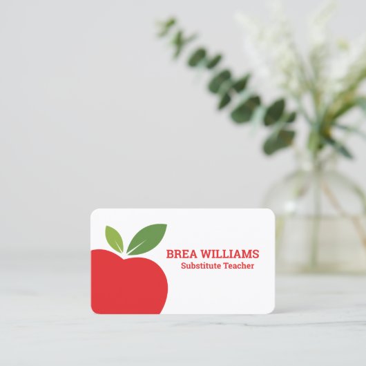 Tutor Ersatzlehrer auf Abruf Visitenkarte (Stehend Vorderseite)