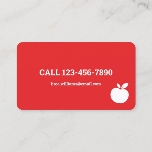 Tutor-Ersatzlehrer Benutzerdefinierter QR Code Visitenkarte (Rückseite)