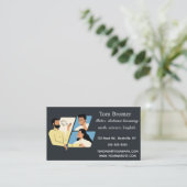 Tutor für Fernunterricht Visitenkarte (Stehend Vorderseite)