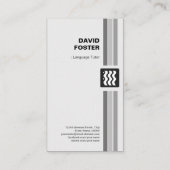 Tutor für Fremdsprachen - Premium doppelseitig Visitenkarte (Rückseite)