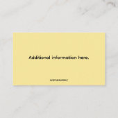 Tutor für Lebensunterricht Visitenkarte (Rückseite)