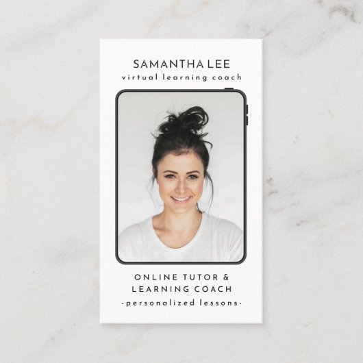 Tutor für virtuellen Trainer Visitenkarte (Vorderseite)