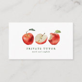 Tutor-Lehrer Äpfel Visitenkarte (Vorderseite)