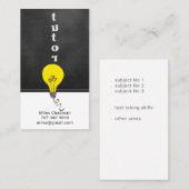 Tutor-Lehrer Chalkboard Light Bulb Idee Visitenkarte (Vorne/Hinten)