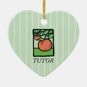 Tutor, Lehrer Danke, Apfel Keramik Ornament