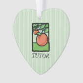 Tutor, Lehrer Danke, Apfel Ornament (Vorderseite)