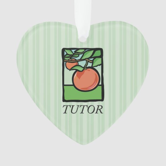 Tutor, Lehrer Danke, Apfel Ornament (Vorderseite)