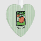 Tutor, Lehrer Danke, Apfel Ornament (Vorderseite)