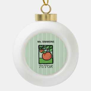 Tutor, Lehrer Danke, Apple Keramik Kugel-Ornament