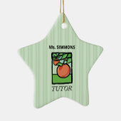 Tutor, Lehrer Danke, Apple Keramik Ornament (Rechts)